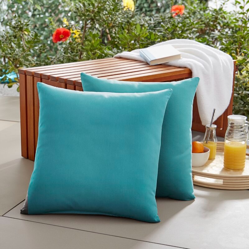 Square Knife Edge Outdoor Square Throw Pillow