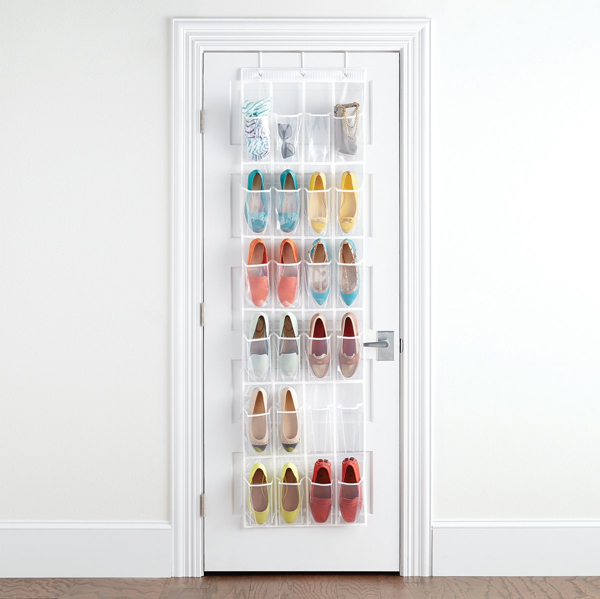24-Pocket Peva Over the Door Shoe Bag