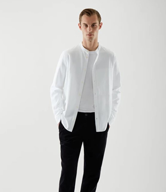 COS Regualar Collarless Shirt