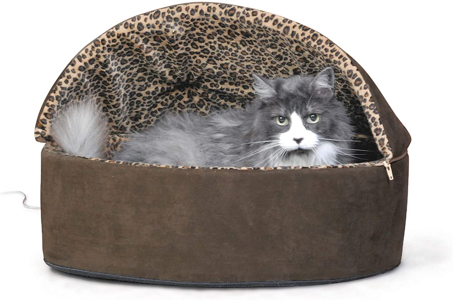 K&H PET PRODUCTS Thermo-Kitty Deluxe Hooded Cat Bed