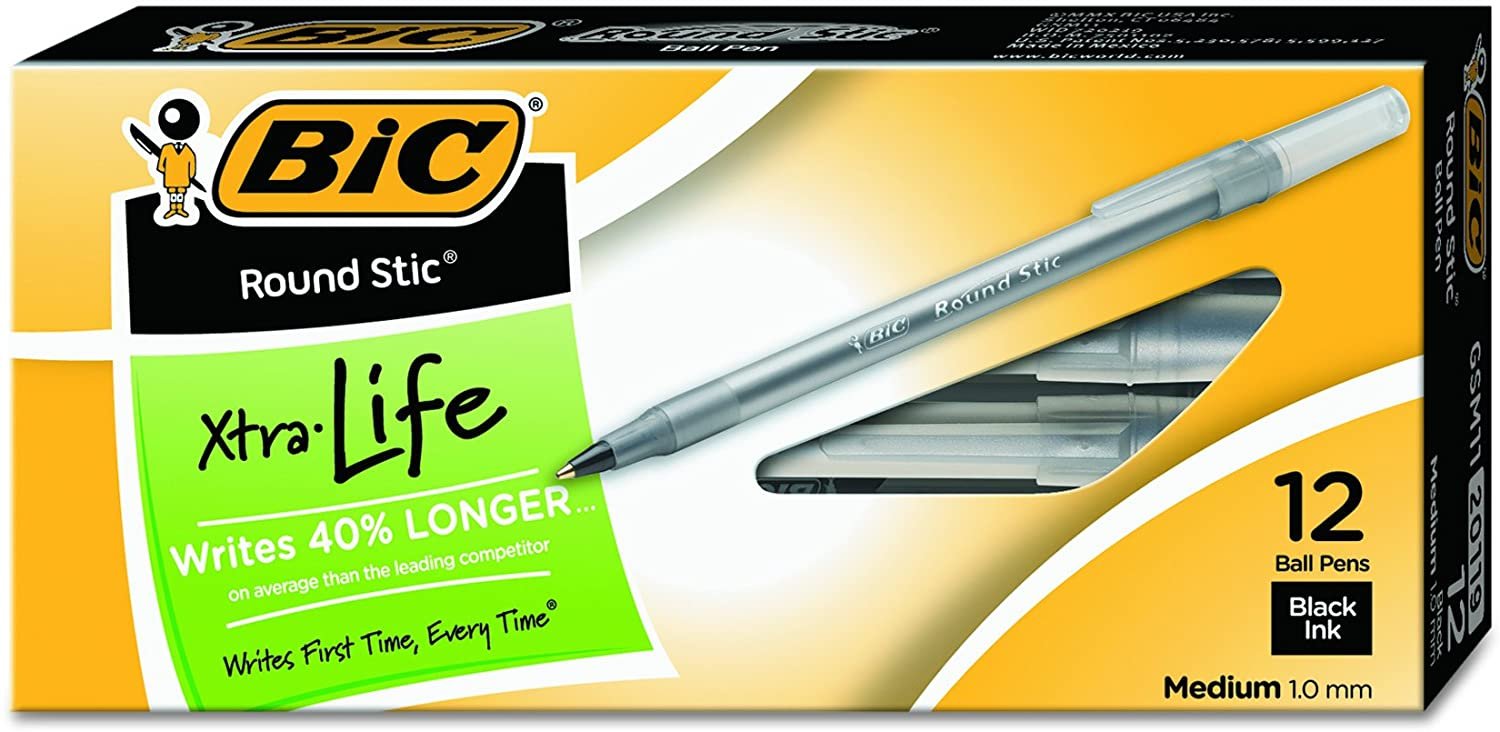 Bic Round Stic Xtra Life Pens