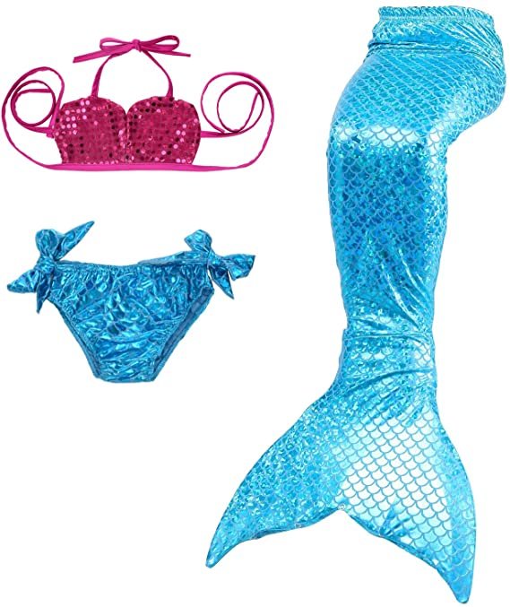 Dressy Daisy Girls' 3pcs Mermaid Tail Swimwear