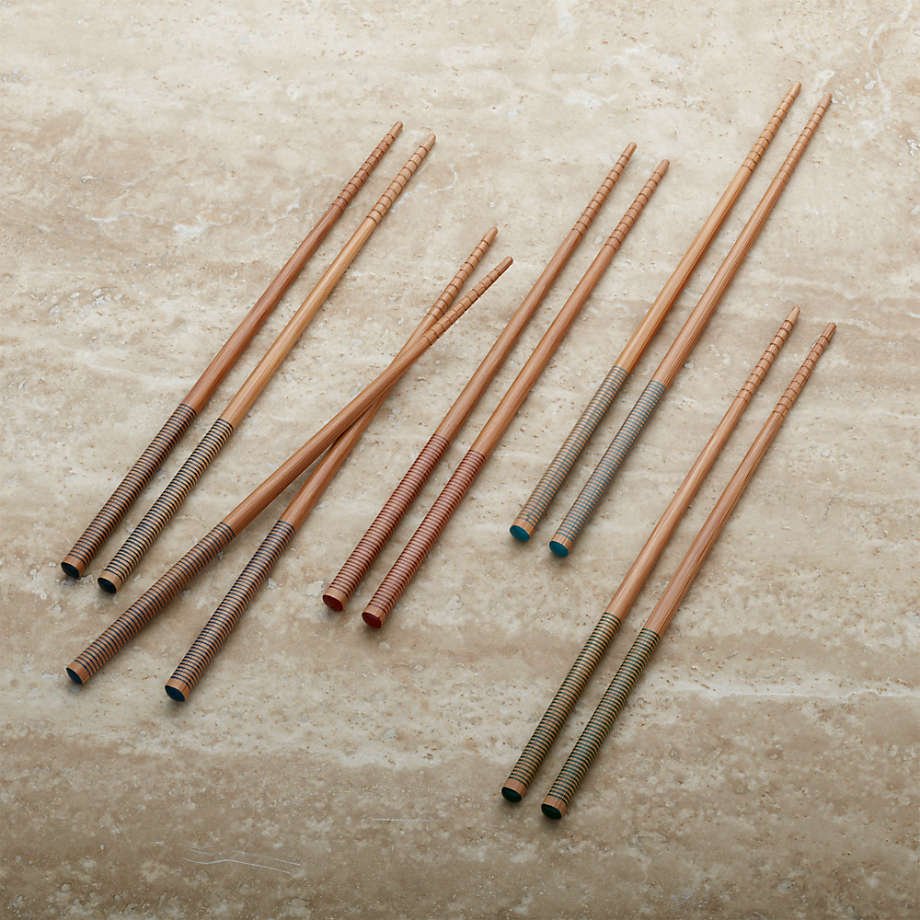 Crate & Barrel Bamboo Chopstick, Set of 5