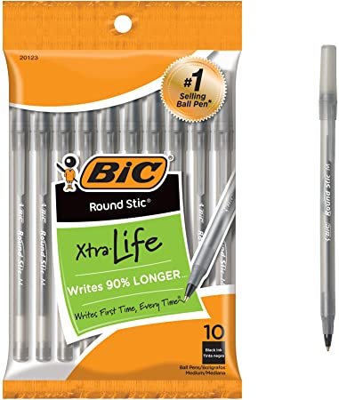Bic Round Stic Xtra-Life Ballpoint Pen