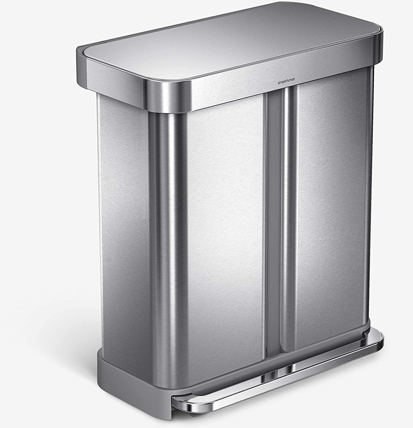 Simple Human Dual Compartment Trash Can