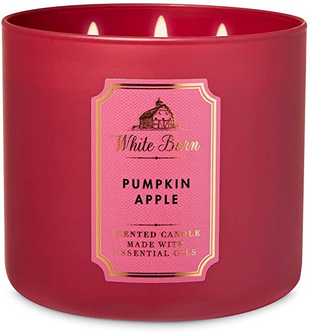 Bath and Body Works 3 Wick Candle Pumpkin Apple