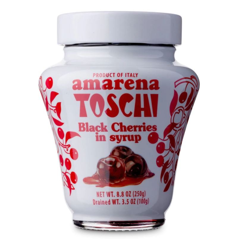 Toschi Italian Amarena Black Cherries in Syrup