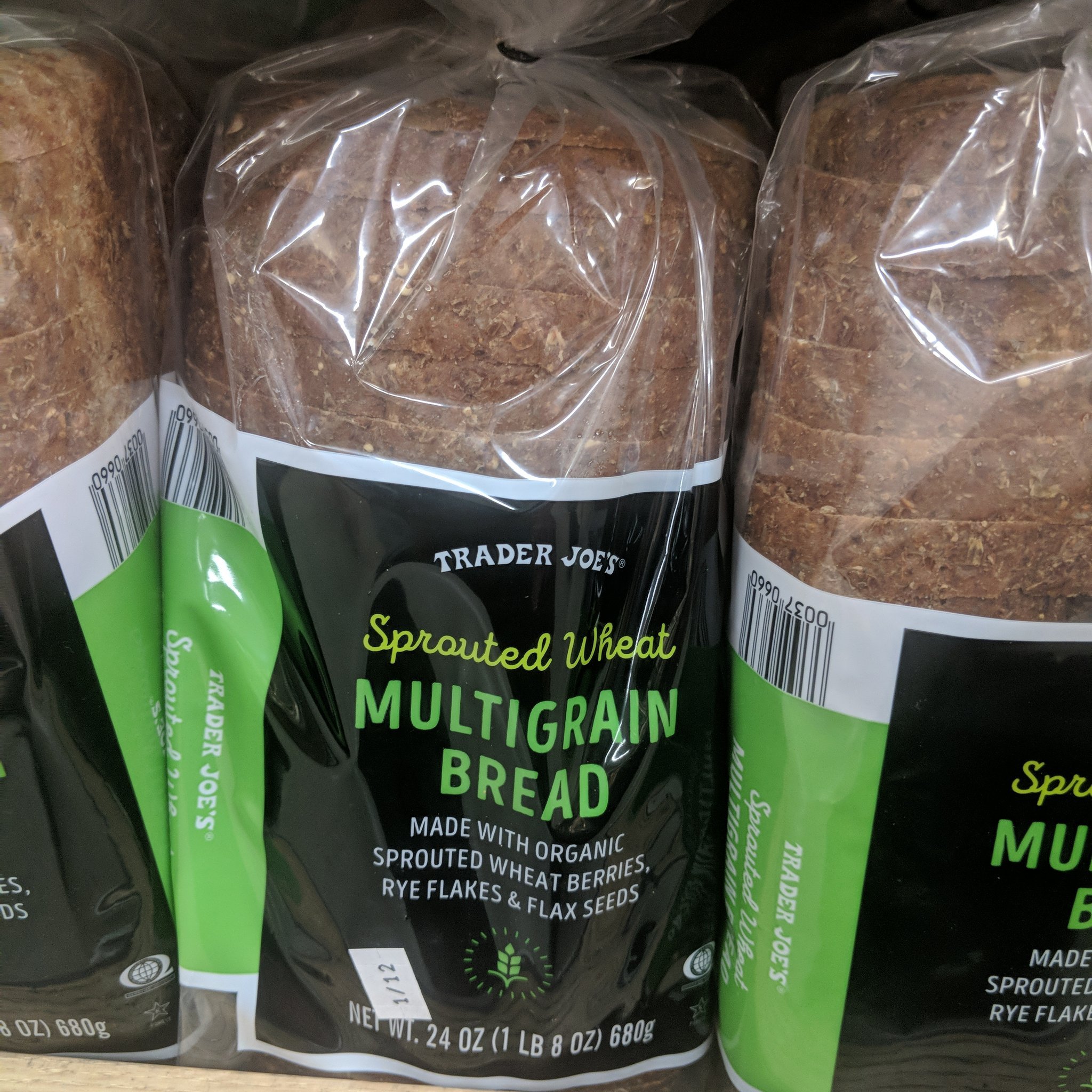 Trader Joe's Sprouted Wheat Multigrain Bread
