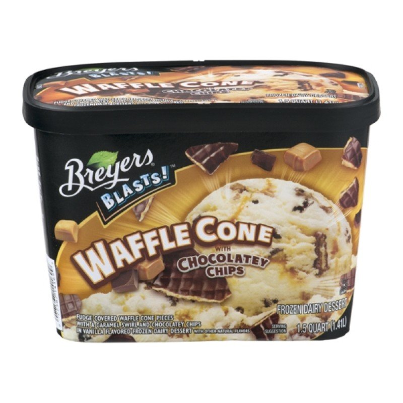 Breyers waffle 2025 cone ice cream