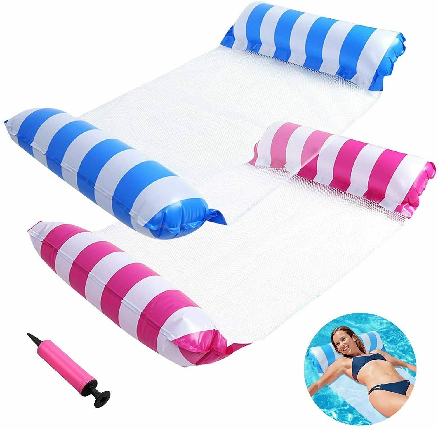 2-Pack Swimming Pool Float Water Hammock