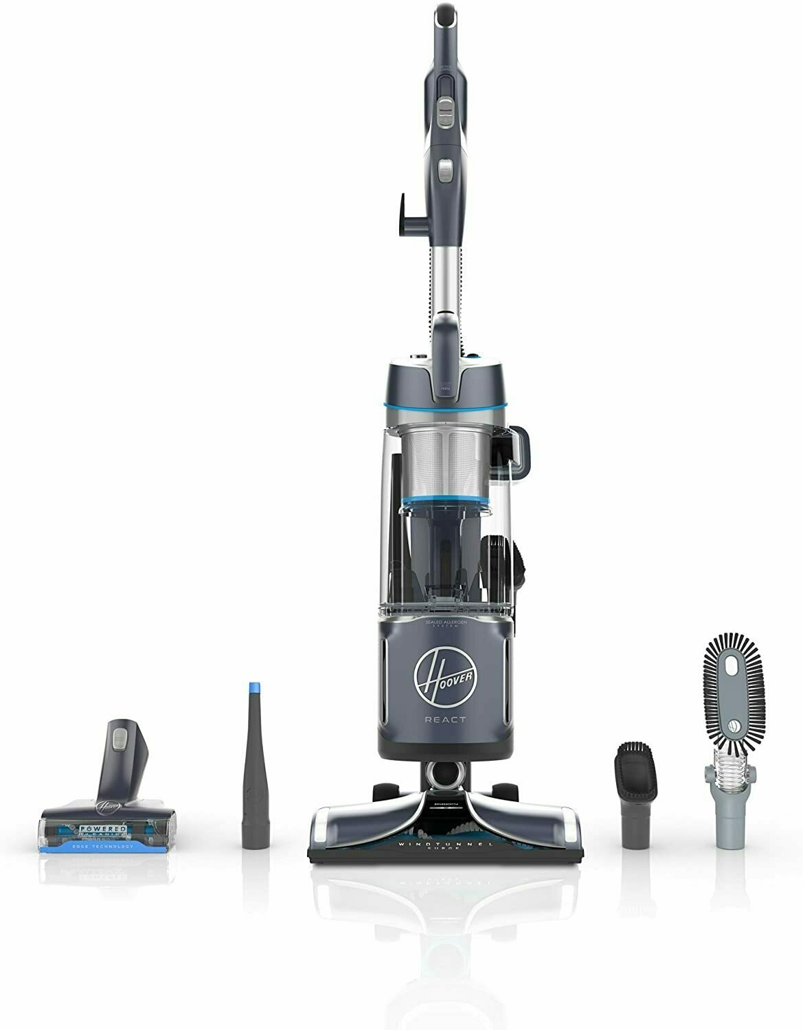 Hoover React Powered Reach Plus Upright Vacuum