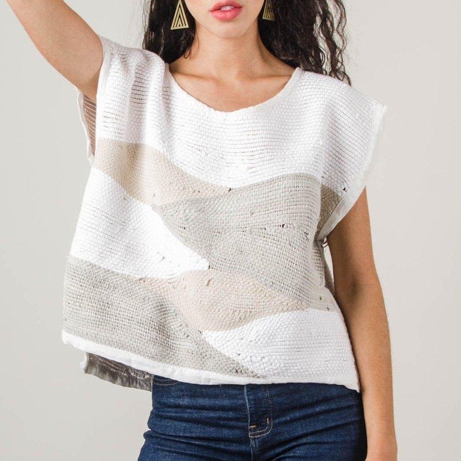 Tonle Handwoven Sweater Top Landscape Design