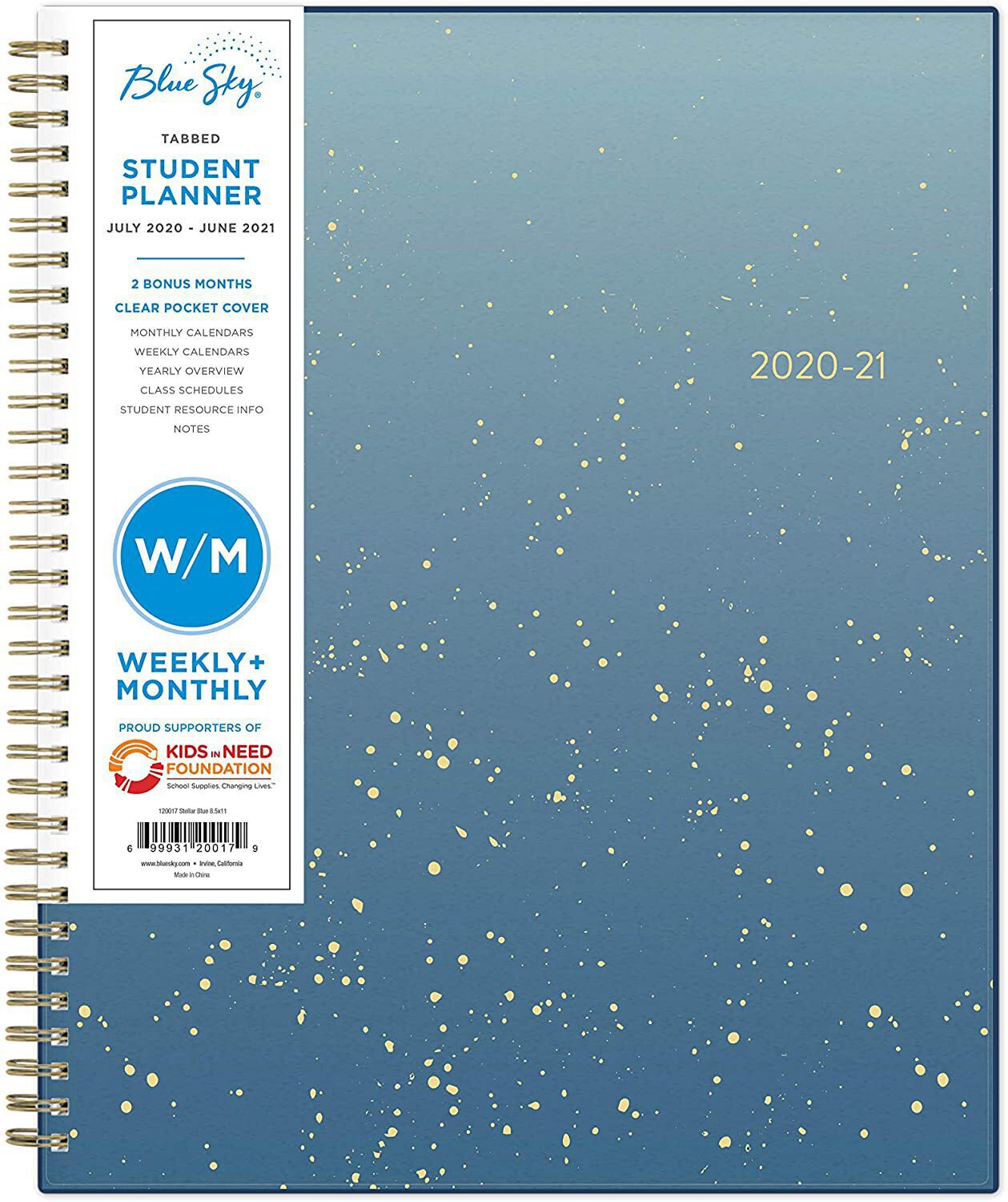 Blue Sky Academic Student Planner