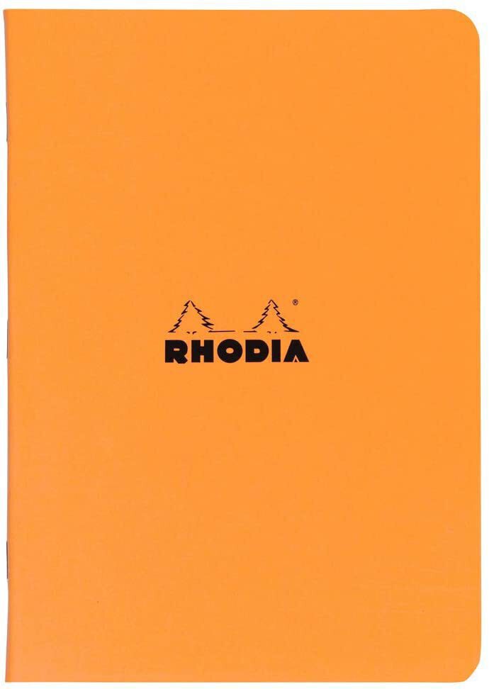 Rhodia Staplebound Orange Lined Notebook