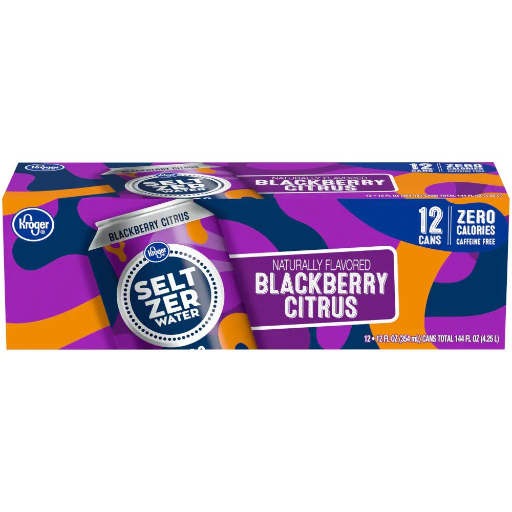 Kroger Seltzer Water: Blackberry Citrus