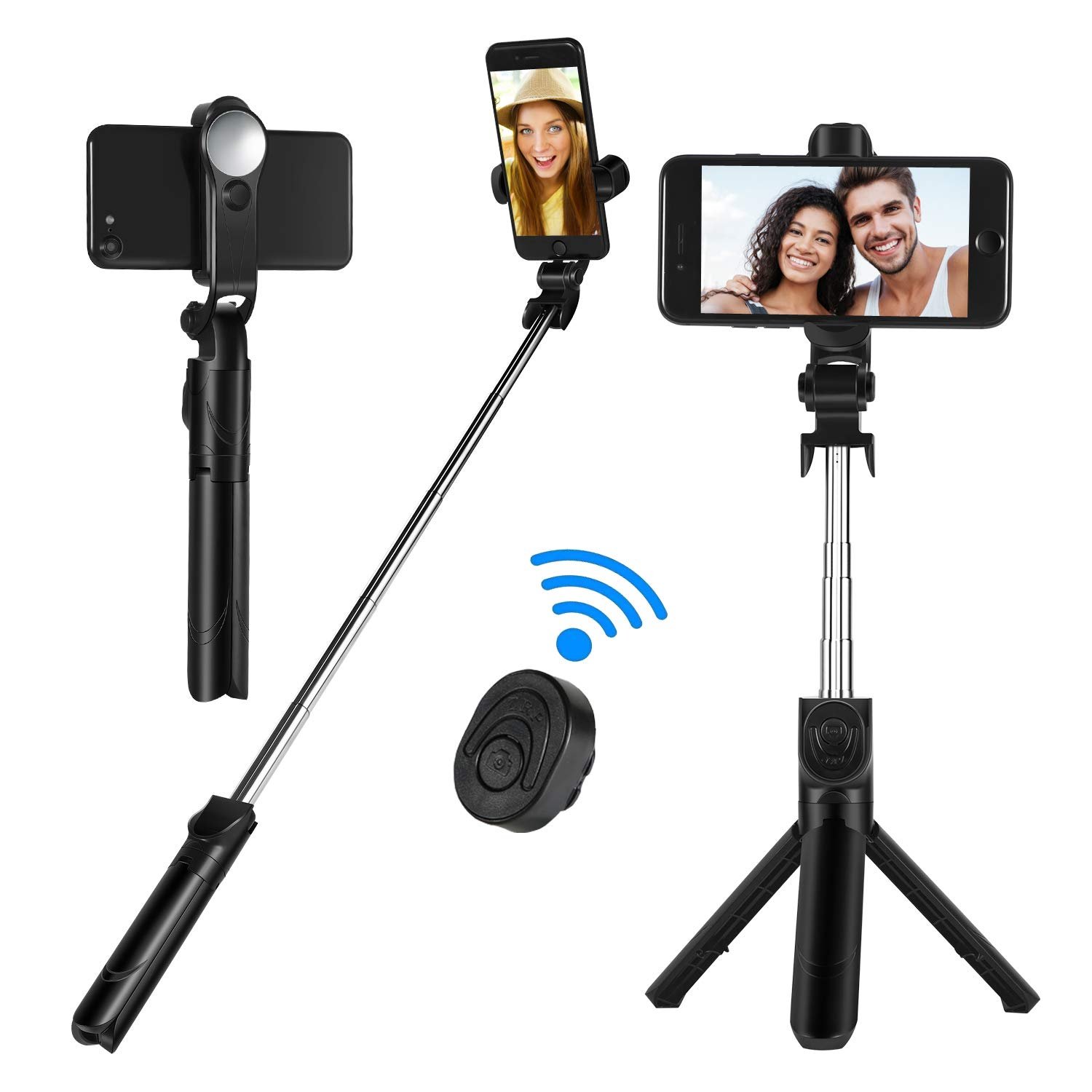 Bluehorn Portable 40 Inch Selfie Stick Phone Tripod