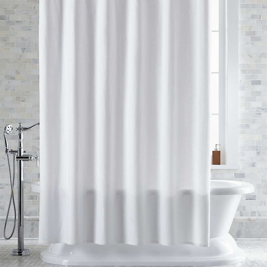 Crate & Barrel Pebble Matelasse Shower Curtain