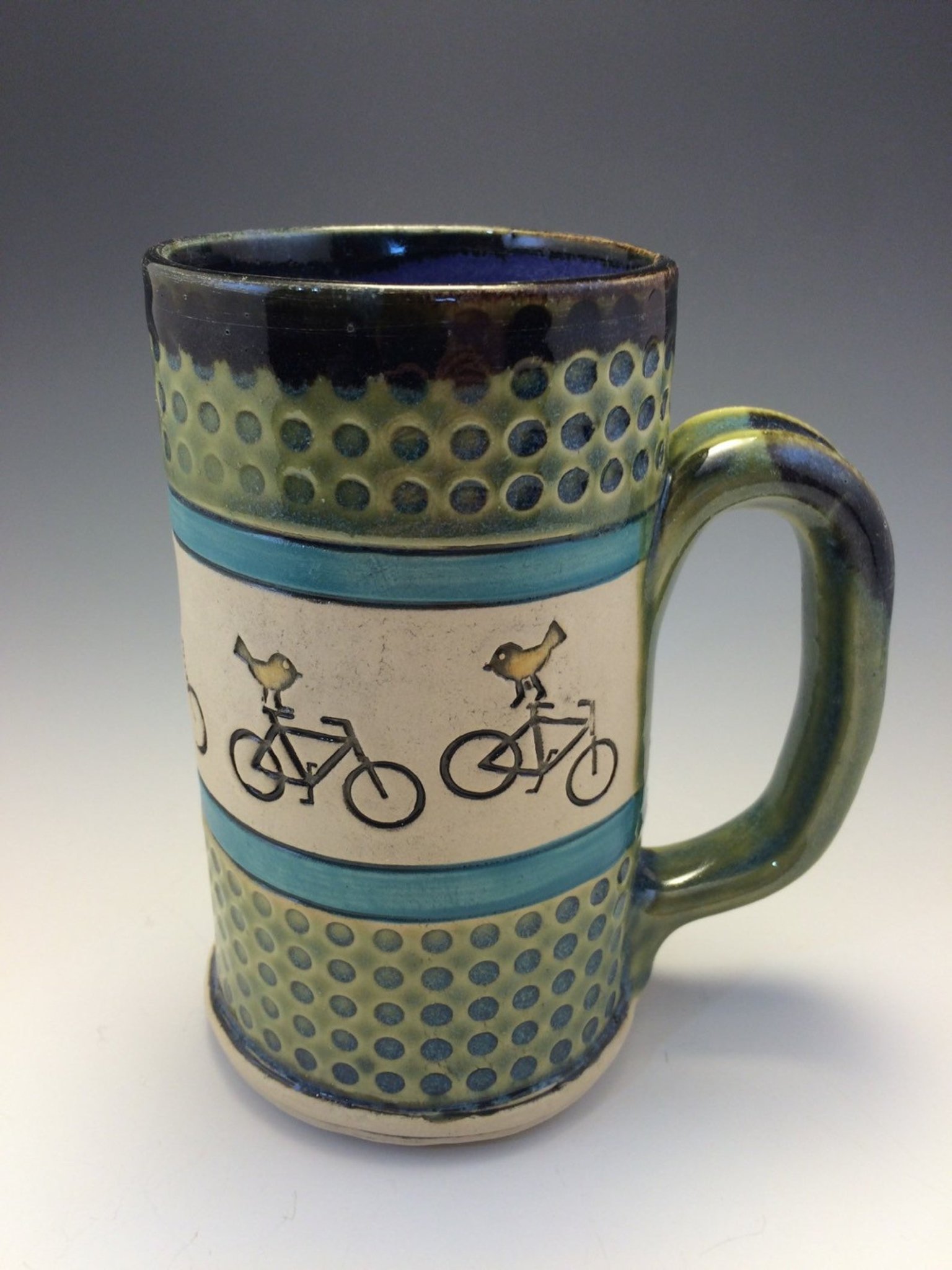 Alissa Clark Clayworks- Mug- Birds on Bike