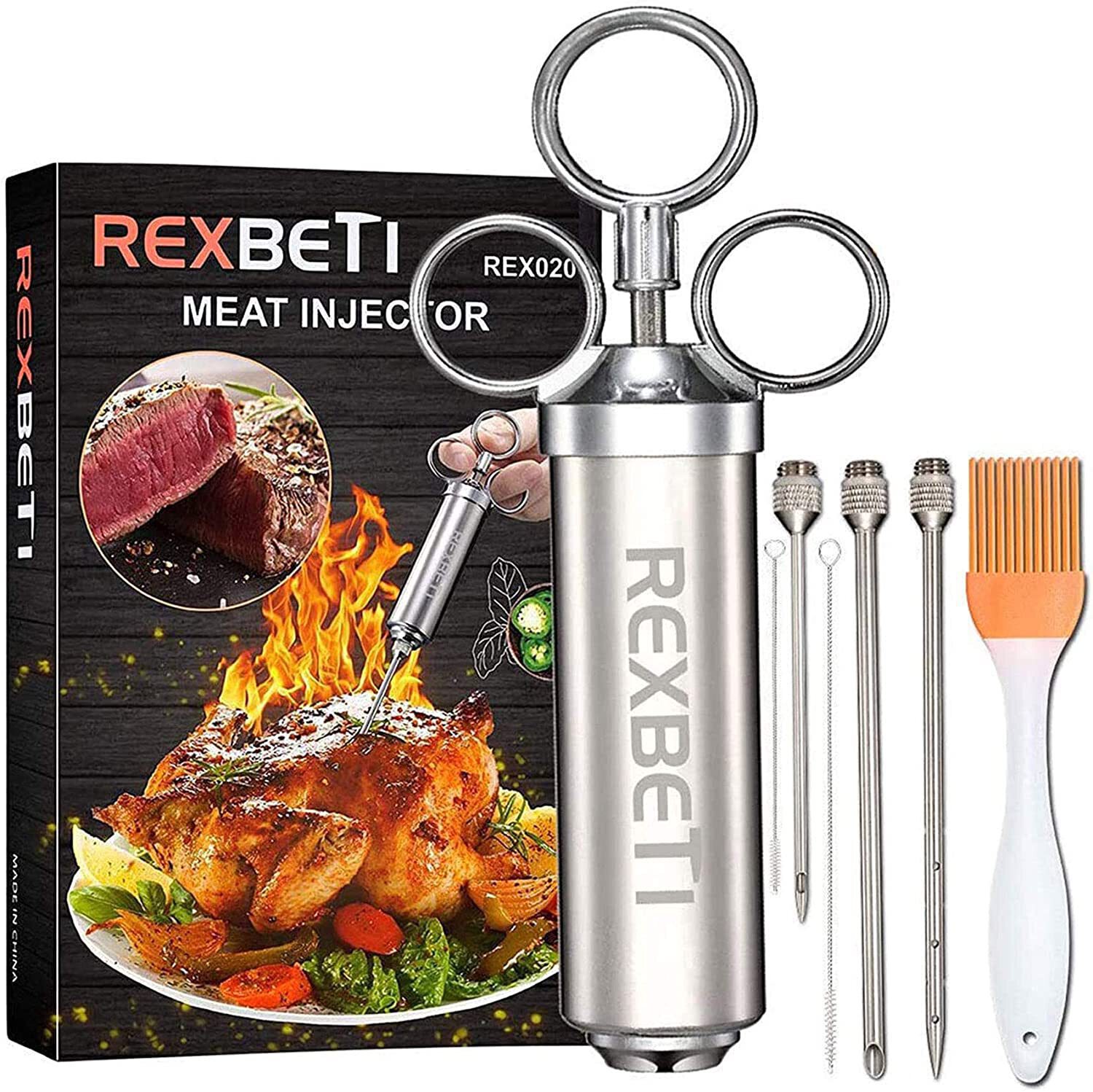 RexBeti Stainless Steel Meat Injector