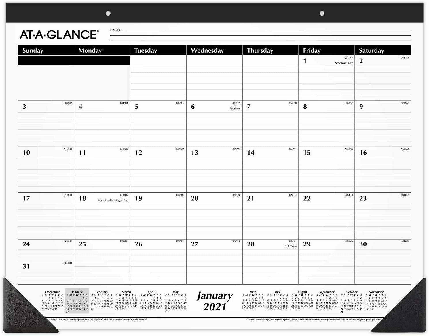 AT-A-GLANCE Academic Desk Pad Calendar