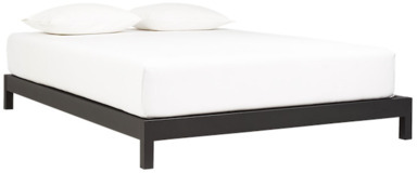 CB2 Simple Black Metal Bed Base